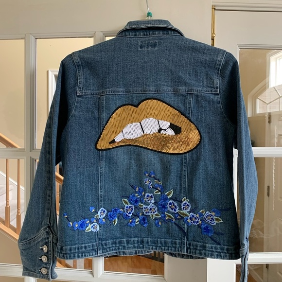 Denim/jean jacket customized size medium - Picture 1 of 6